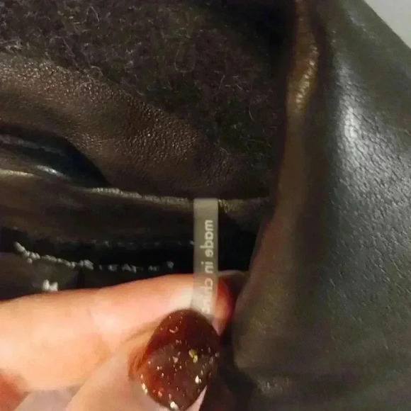 Button Front Lamb Jacket With Zipper Detail Pockets sz M - Picture 7 of 13